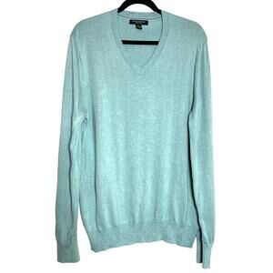 Banana Republic Men's Silk Cashmere Luxury Blend Pullover V-Neck Sweater Large